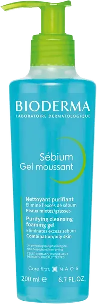 BIODERMA Sébium Gel moussant čistiaci gél na zmiešanú a mastnú pokožku 200 ml