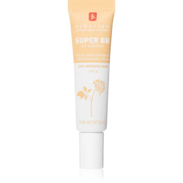 Erborian Super BB Covering Care-Cream BB krém pre bezchybný a zjednotený vzhľad pleti malé balenie odtieň Nude 15 ml