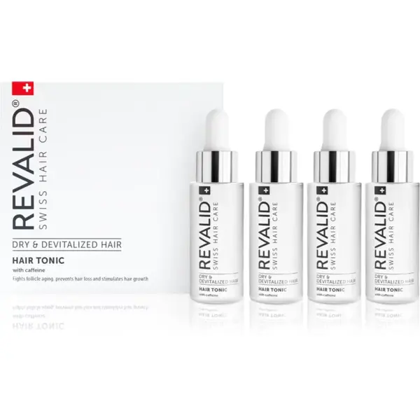 Revalid Hair Tonic energizujúce tonikum s kofeínom pre podporu rastu vlasov 4x30 ml