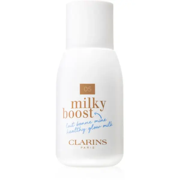 Clarins Milky Boost tónovacie mlieko pre zjednotenie farebného tónu pleti odtieň 05 Milky Sandalwood 50 ml