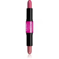 NYX Professional Makeup Wonder Stick Cream Blush obojstranná kontúrovacia tyčinka odtieň 01 Light Peach and Baby Pink 2x4 g