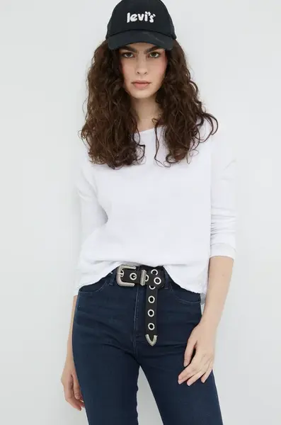 Bavlnené tričko s dlhým rukávom American Vintage T-SHIRT ML COL BATEAU