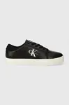 Kožené tenisky Calvin Klein Jeans CLASSIC CUPSOLE LOW ML LTH čierna farba, YM0YM00864