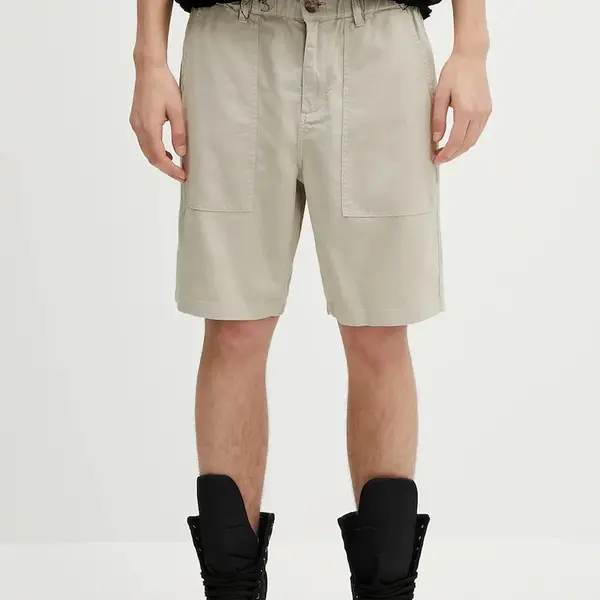Šortky Barbour Barbour Natural Linen Blend Short
