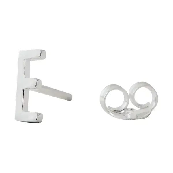 Strieborná náušnica Design Letters