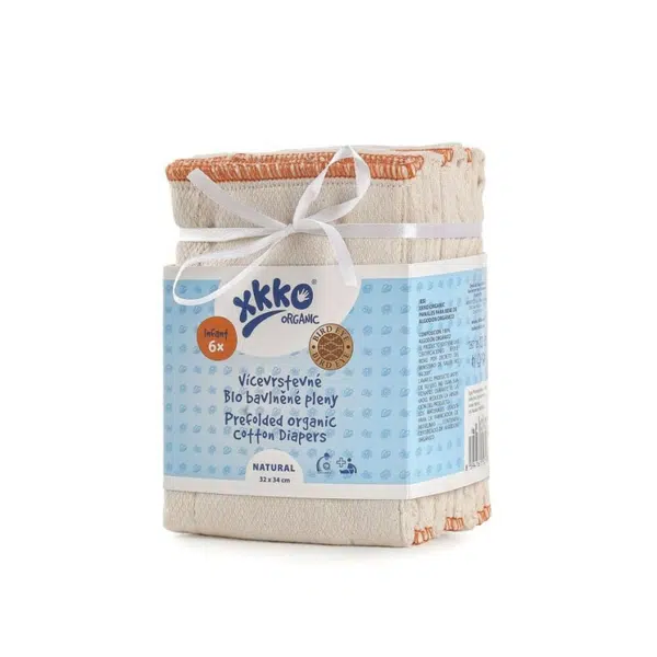 XKKO Organic Viacvrstvové plienky (4/6/4) BirdEye NATURAL - Infant ORGPRF006