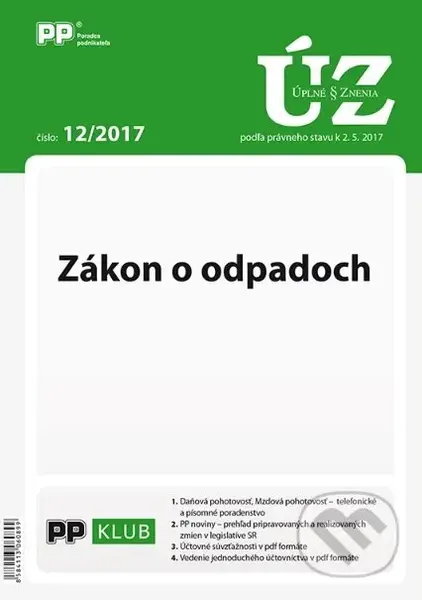 Úplné znenia zákonov 12/2017 (Zákon o odpadoch)