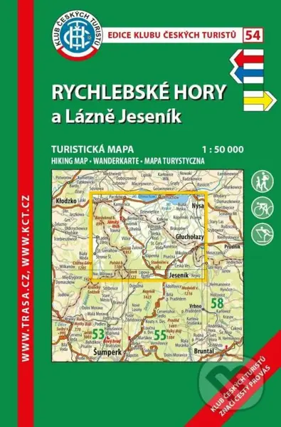 KČT 54 Rychlebské hory 1:50 000 / turistická mapa