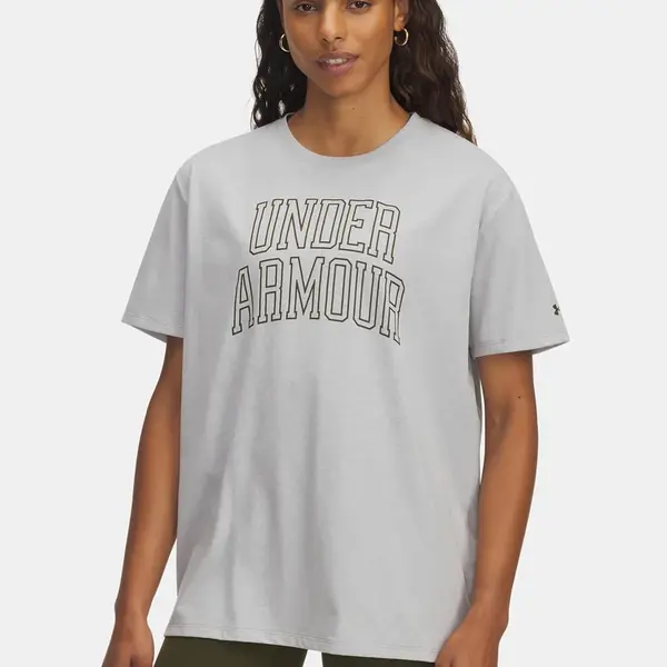 Women's T-shirt Under Armour Rival OS Campus Tee-GRY - Women's