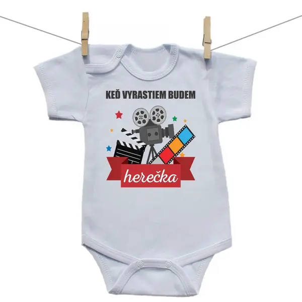 Boodyy Body s krátkym rukávom Keď vyrastiem budem herečka 50 (0 mesiacov)