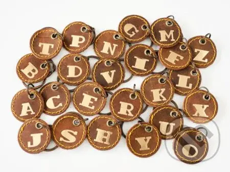 Klíčenka s písmenem hnědá - T (Pull Up Hnědá)