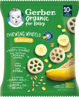 Gerber Organic Chrumkavé kolieska banánové