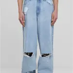 Men's Heavy Ounce Knee Cut Baggy Jeans Blue