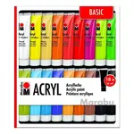 Sada akrylových farieb MARABU 36ml Basic 18ks-Stafil