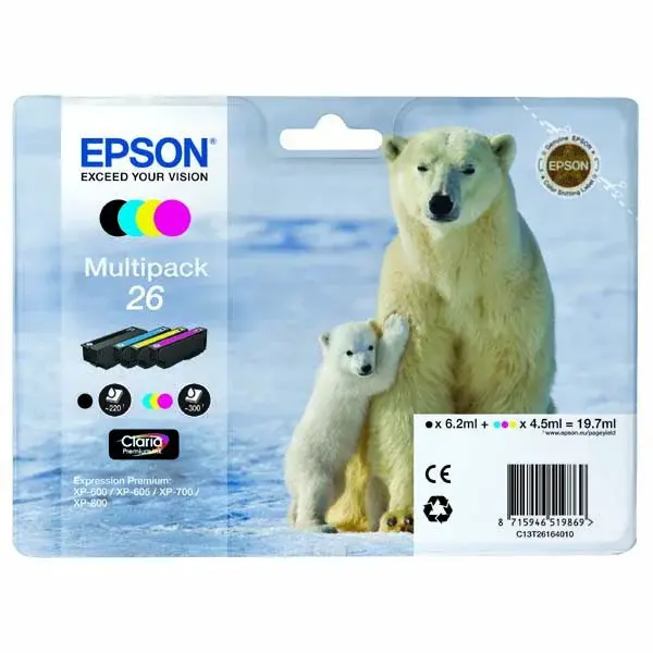 Epson 26 T2616 CMYK multipack originálne cartridge