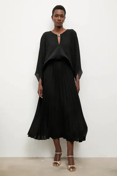 Šaty Answear.LAB černá barva, maxi