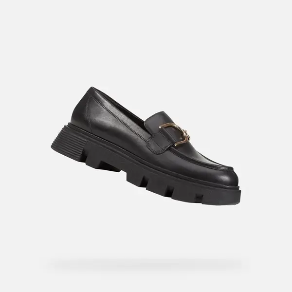 Black women's moccasins Geox Vilde - Women's