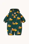 Kojenecký overal Tinycottons DOGS SNOW ONE-PIECE tyrkysová barva, AW25-039