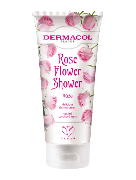 DERMACOL Flower shower Opojný sprchový krém Růže 200 ml