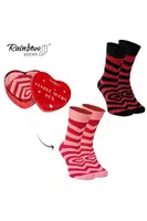 ZOOKSY/RAINBOW SOCKS Ponožky COUPLE BOX 2 Páry Krabica Srdce Rainbow Socks