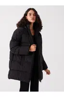 LC Waikiki Women's Hooded Plain Puffer Coat
