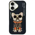 Zadní kryt NIMMY case GLASSES COOL DOG pro Apple iPhone 16, černá