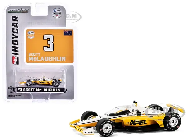 Dallara IndyCar 3 Scott McLaughlin "XPEL" Team Penske "NTT IndyCar Series" (2024) 1/64 Diecast Model Car by Greenlight