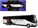 Prevost H3-45 Coach Bus "Air Canada Landline" Black and White Limited Edition 1/87 (HO) Diecast Model by Iconic Replicas