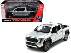 2024 Toyota Tacoma Trailhunter Edition Pickup Truck Silver Metallic 1/24 Diecast Model Car