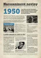 Narozeninové noviny 1950 s vlastním textem a fotografií, S textem