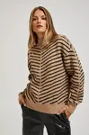 Marisse Beige And Black Striped Sweater