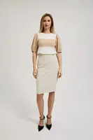 Dámska béžová puzdrová sukňa