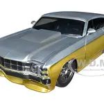 1970 Chevrolet Chevelle SS Gold and Silver Metallic "Bigtime Muscle" 1/24 Diecast Model Car by Jada