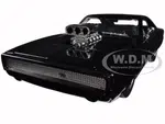 Doms 1970 Dodge Charger R/T Black "Fast &amp; Furious 7" (2015) Movie 1/24 Diecast Model Car by Jada
