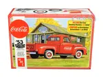 Skill 3 Model Kit 1953 Ford F-100 Pickup Truck "Coca-Cola" with Vending Machine and Dolly 1/25 Scale Model by AMT