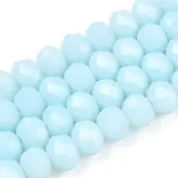 Opaque Solid Color Glass Beads Strands