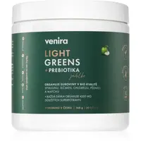 Venira Light Greens + prebiotika prášok na prípravu nápoja na detoxikáciu príchuť Green Apple 168 g