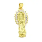 Rack Plating Brass Micro Pave Clear Cubic Zirconia Pendants