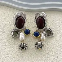 Elephant Alloy Plastic Dangle Stud Earrings