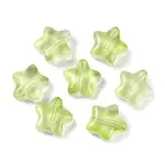Transparent Spray Painted Glass Beads