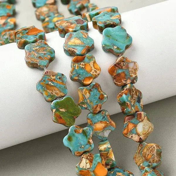 Dyed Synthetic Imperial Jasper Beads Strands