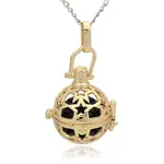Golden Tone Brass Hollow Round Cage Pendants