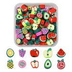 100Pcs 10 Style Handmade Polymer Clay Beads Set
