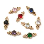 Brass Pave Cubic Zirconia Connector Charms
