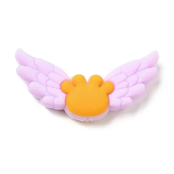 Wing Food Grade Eco-Friendly Silicone Focal Beads