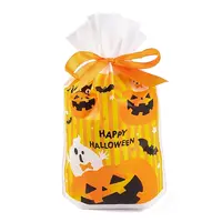 50Pcs Rectangle Halloween Candy Plastic Bags