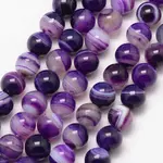 Natural Striped Agate/Banded Agate Bead Strands