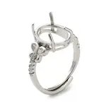 Adjustable Brass Solitaire Ring Settings