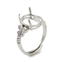 Adjustable Brass Solitaire Ring Settings