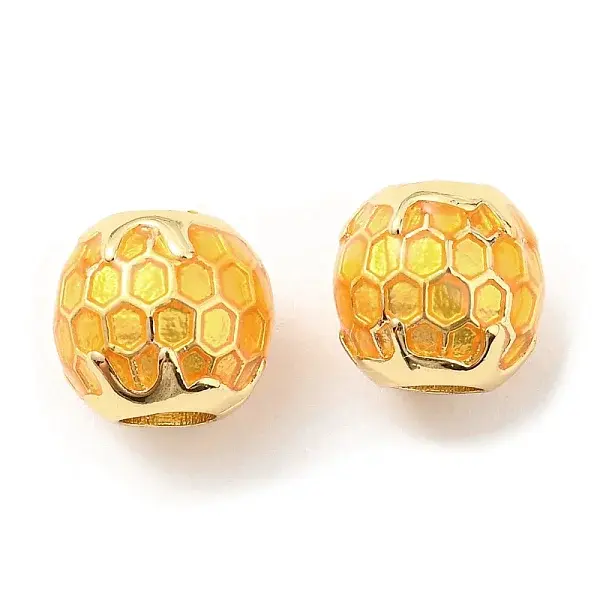 Brass Enamel European Beads